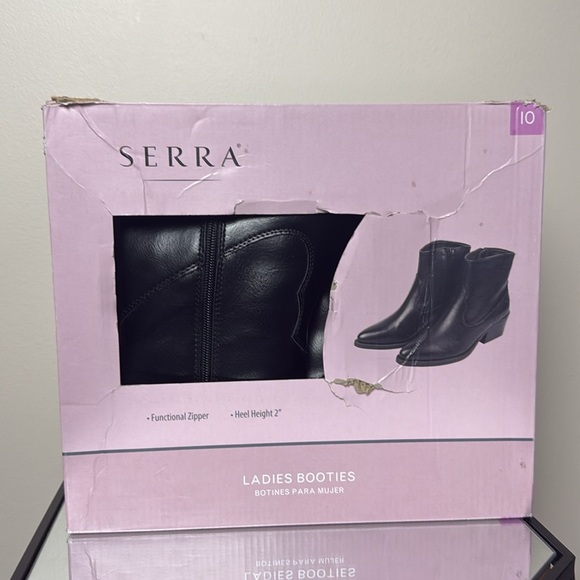 SERRA Ladies Black Booties Black Western Ankle Boots Size 10 NWT - Picture 9 of 9